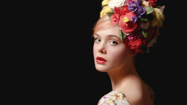 Wallpaper Fanning, Head, Elle, Flowers, Black, Colorful, Desktop, Mary, Background, With