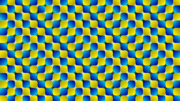Wallpaper Optical, Illusion, And, Yellow, Trippy, Blue