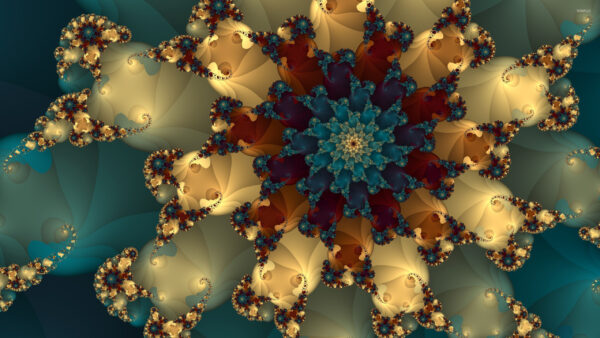 Wallpaper Abstract, Colorful, Art, Fractal, Flower