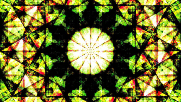 Wallpaper Yellow, Shapes, Pattern, Desktop, Trippy, Green, Mobile, Abstraction, Fractal