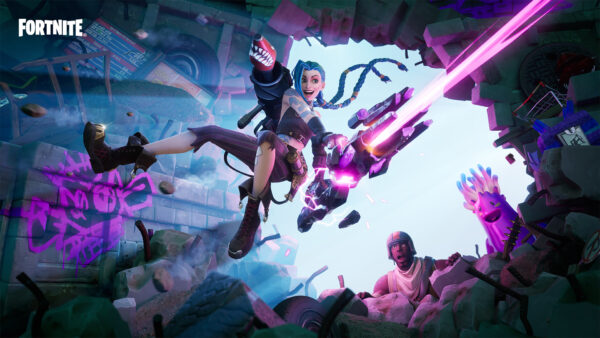 Wallpaper Fortnite, Arcane, Jinx