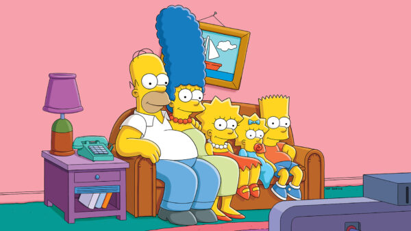 Wallpaper Bart, Couch, Family, Simpson