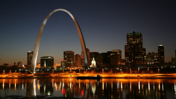 Wallpaper St., Louis, Desktop, USA, Reflection, Mobile, Night, Travel, Missouri, City