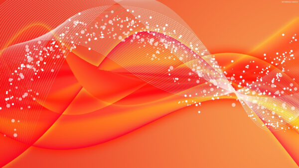 Wallpaper Line, Red, Abstract, Glow, Curve, Bubble, Orange, Abstraction