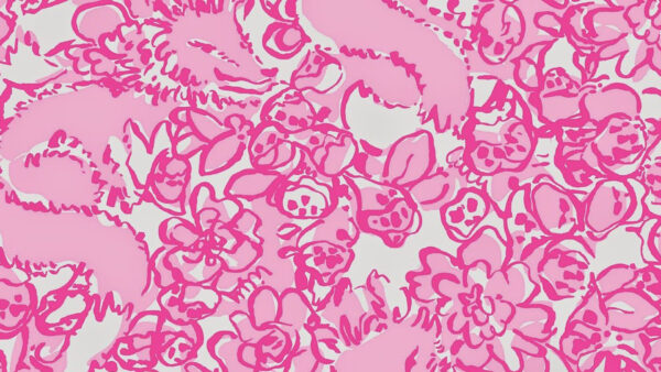 Wallpaper Flowers, Art, Background, Wolves, Preppy, Pink