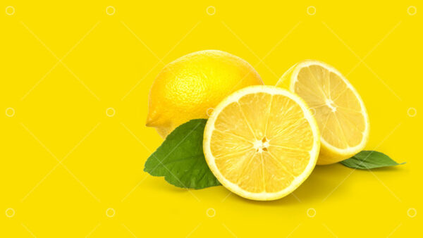 Wallpaper Green, With, Lemons, Yellow, Background, Leaves