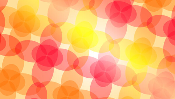 Wallpaper Shapes, Red, Orange, Flower, Abstract, Abstraction, Yellow