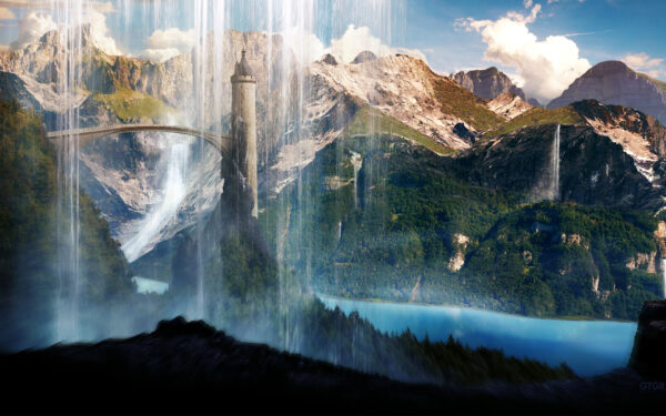 Wallpaper Scenery, Waterfalls