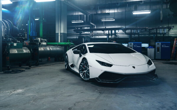 Wallpaper Huracan, White, Lamborghini