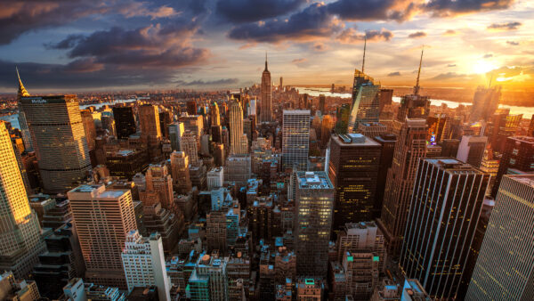 Wallpaper York, Skyline, Manhattan, City, New