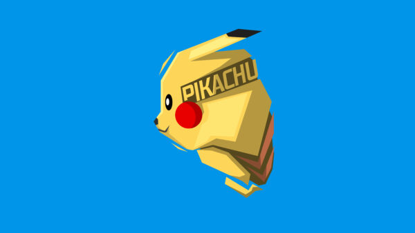 Wallpaper Pikachu, Artwork, Minimal