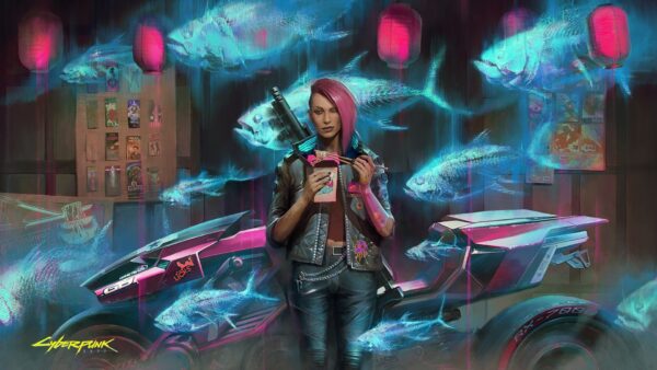 Wallpaper Desktop, 2077, Art, Cyborg, Games, Cyberpunk, Girl