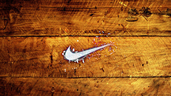 Wallpaper Wooden, Lighting, With, Nike, Background, Logo, Desktop