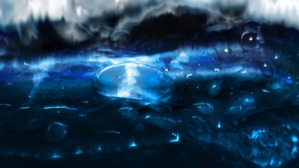 Wallpaper Effect, Desktop, Drops, Blue, Abstract