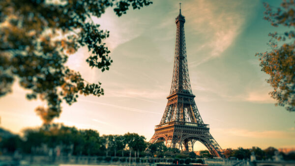 Wallpaper With, Sky, Eiffel, Tower, Paris, Background, And, Shallow, Travel, Desktop, Trees