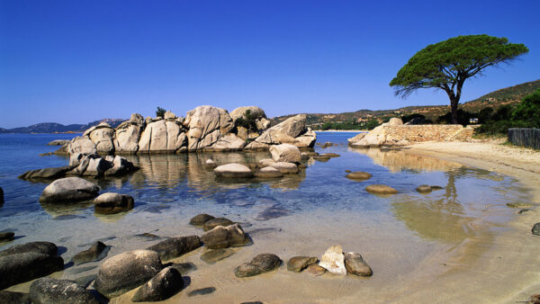 Wallpaper Rocks, Nature, Blue, Sky, Body, Middle, Under, Water, The