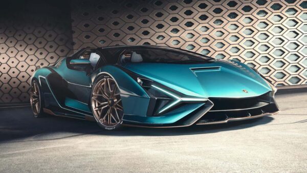 Wallpaper Car, Light, Blue, Lamborghini