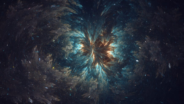 Wallpaper Blue, Abstraction, Black, Abstract, Glare, Fractal, Art