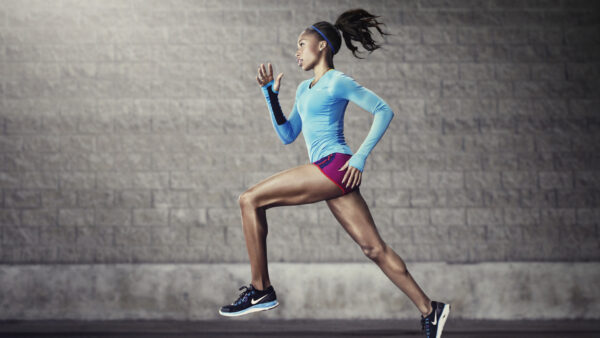 Wallpaper Jogging, While, Nike, Wearing, Girl, Shoes, Desktop