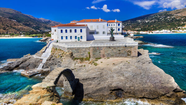 Wallpaper Island, Museum, Greece, Sky, Travel, Blue, Ocean, Background