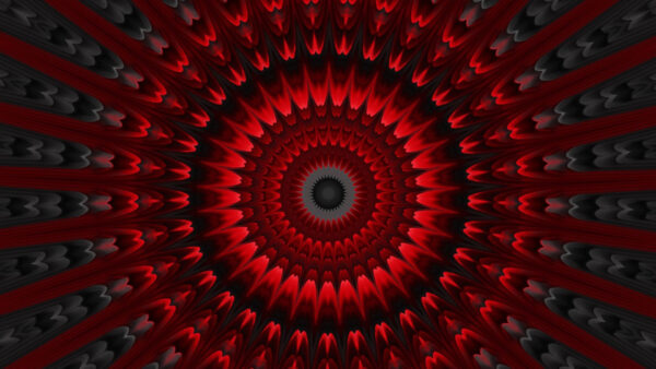 Wallpaper Red, Ash, Pattern, Abstract, Circles, Art, Design, Fractal, Dark