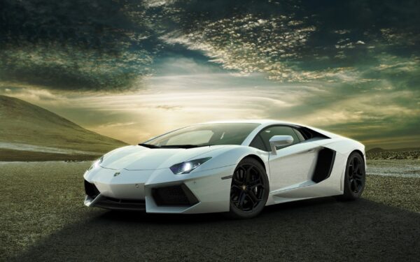 Wallpaper White, Lamborghini, Aventador