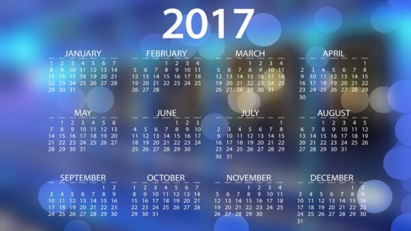 Wallpaper Calendar, 2017