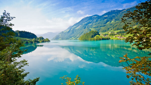 Wallpaper With, And, Reflection, Nature, Mountain, Lake, Desktop, Clouds, Mobile