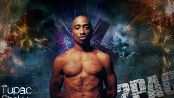 Wallpaper With, Background, Desktop, 2Pac, Colorful, Tupac, Tattoos, Music, Body