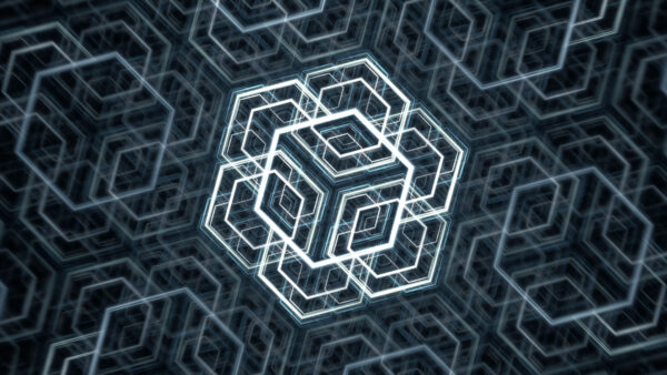 Wallpaper Shapes, Blue, Hexagon, Abstract, Mobile, Abstraction, Desktop, White, Fractal