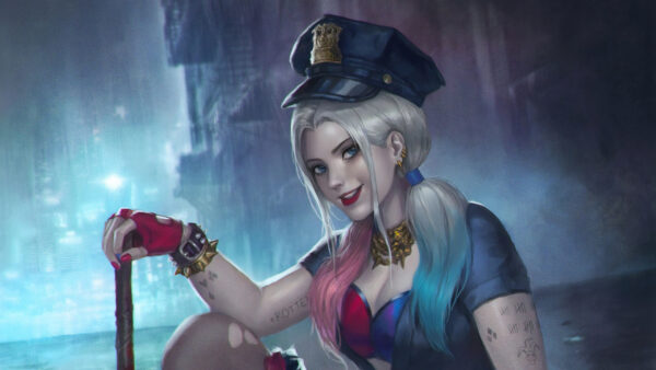 Wallpaper Harley, With, Mobile, Hat, Sitting, Desktop, Quinn