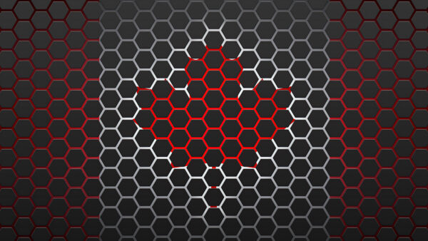 Wallpaper Hexagon, Shapes, White, Abstract, Black, Background, Mobile, Red, Desktop