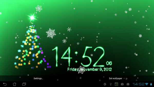 Wallpaper Countdown, Stars, Christmas, Green, Background, With, Colorful