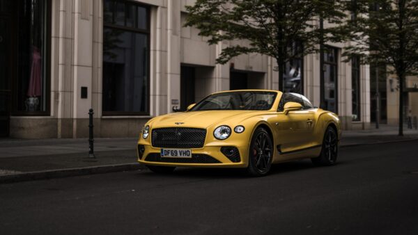 Wallpaper Bentley, Yellow, Convertible, Cars, Continental