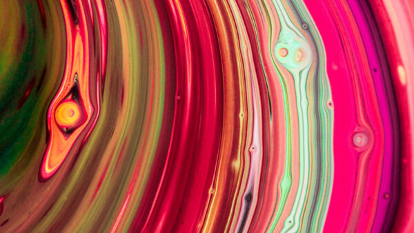 Wallpaper Colorful, Waves, Abstract, Stains, Paint