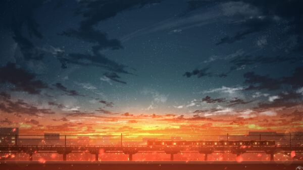 Wallpaper Anime, Sky, Horizon, Nature, Background, Silhouette