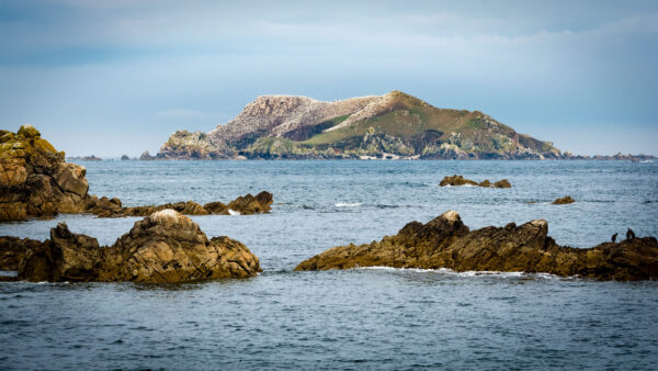 Wallpaper Blue, Mobile, Hills, Desktop, Landscape, Sky, Rocks, Background, Ocean, Waves, Stones, View, Nature