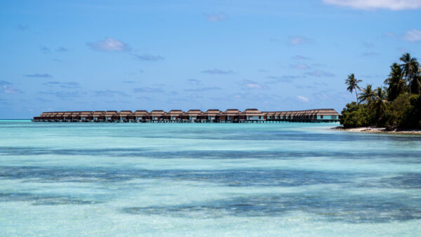 Wallpaper Nature, View, Blue, Sea, Water, Landscape, Under, Ocean, Mobile, Bungalow, Desktop, Sky