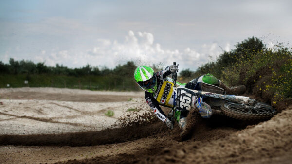 Wallpaper White, Green, Background, Bike, Dirt, Sky