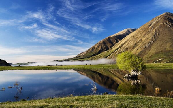 Wallpaper Lake, Zealand, Coleridge