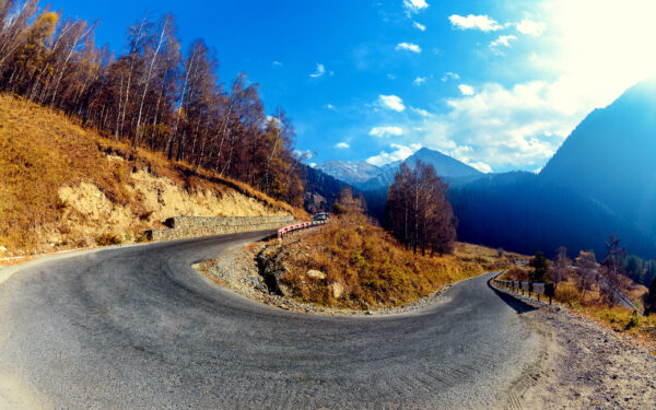 Wallpaper Hairpin, Mountain, Curve