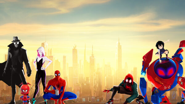 Wallpaper Spider-Verse, Into, Spider-man, The