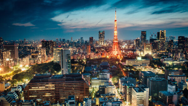 Wallpaper Desktop, Tokyo, Tower, Nighttime, Travel, Light, Japan, During, With