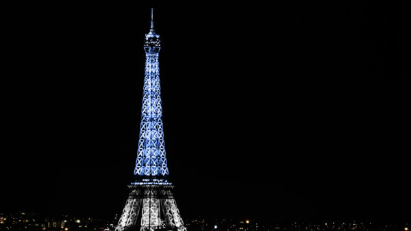 Wallpaper Background, Paris, Travel, Tower, Sky, White, Eiffel, During, And, Lights, Black, With, Night, Mobile, Blue, Desktop, Time