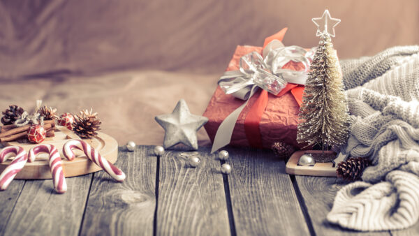 Wallpaper Tree, Wallpaper, Christmas, Small, And, Gift, Desktop, Ornaments