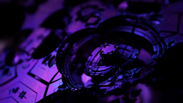 Wallpaper Fractal, Desktop, Dark, Purple, Abstract, Mobile