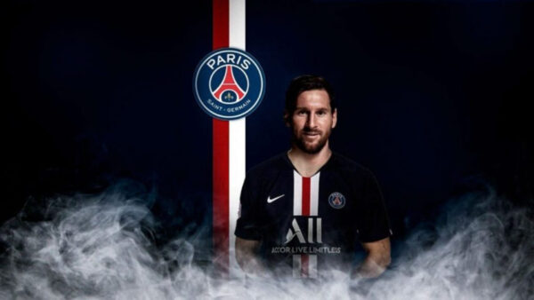 Wallpaper Wearing, Dress, Black, Background, Logo, Germain, Saint, Sports, Lionel, Messi, Standing, Paris