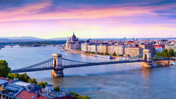 Wallpaper Travel, Building, Hungary, Bridge, River, Budapest