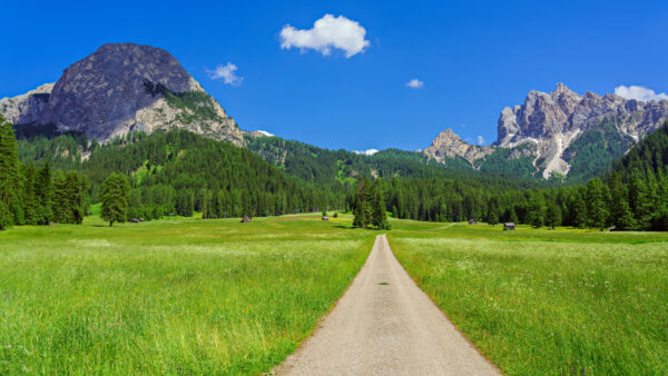 Wallpaper And, Grass, Road, Mountains, Under, Between, Rock, Green, Landscape, Mobile, Sky, Field, Nature, Blue, Greenery, View, Desktop