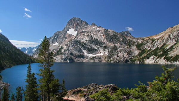 Wallpaper Mountain, Lake, Under, Sky, Nature, Blue, Desktop